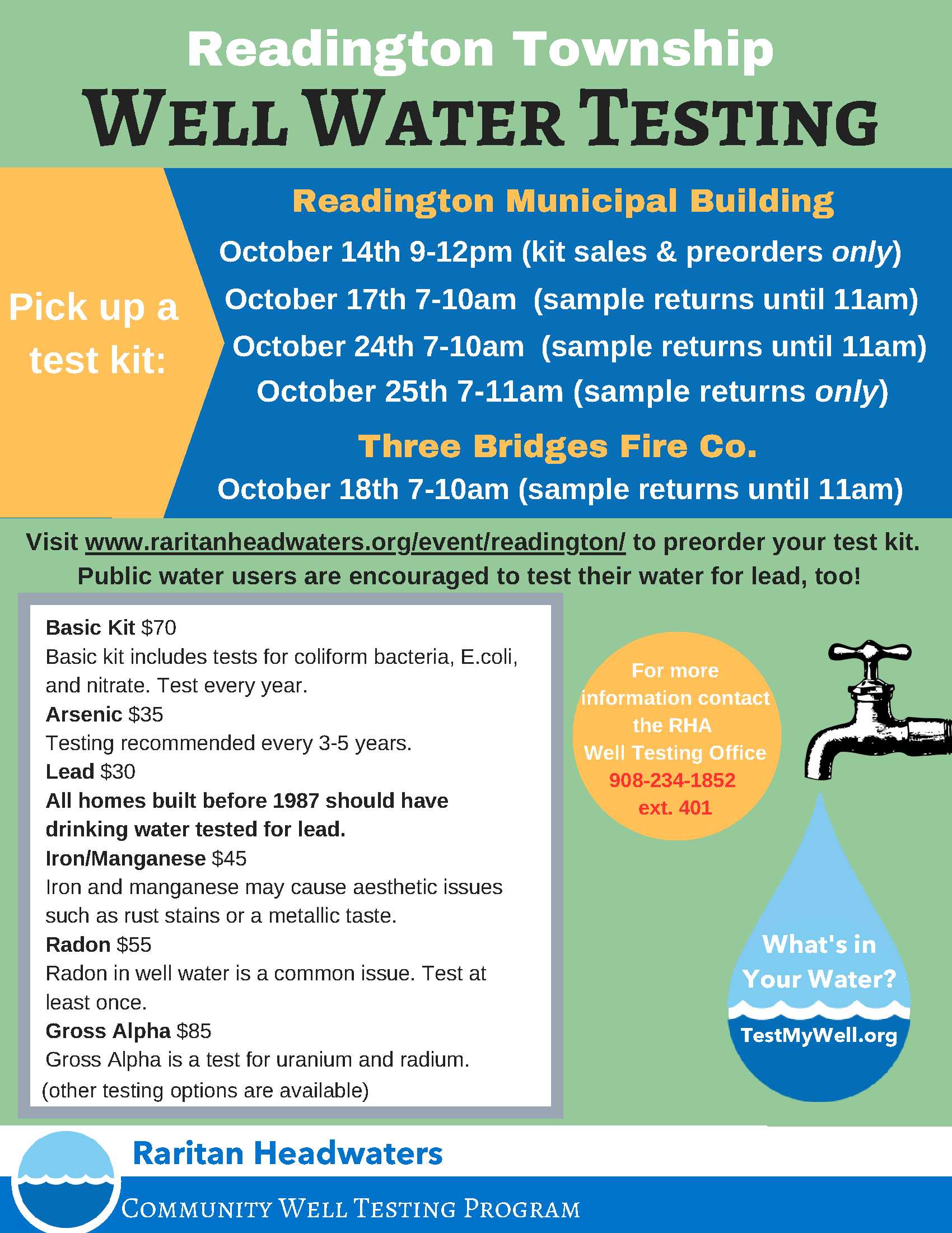 Well Water Testing Readington Twp
